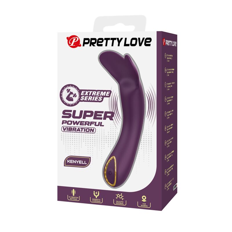 PRETTY LOVE - VIBRATORE RICARICABILE KENYELL 10 FUNZIONI VIOLA