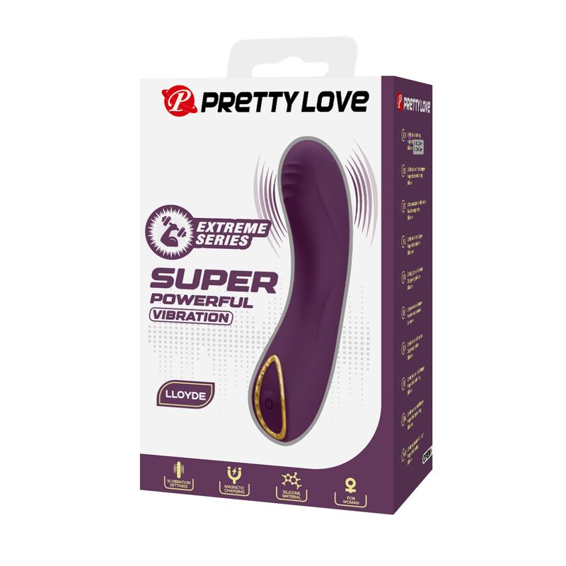 PRETTY LOVE - VIBRATORE RICARICABILE LLOYDE 10 FUNZIONI VIOLA