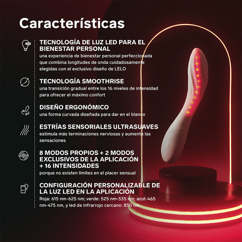 MASSAGGIATORE INTIMO A LUCE ROSSA, CONTROLLABILE VIA APP, RICARICABILE USB
