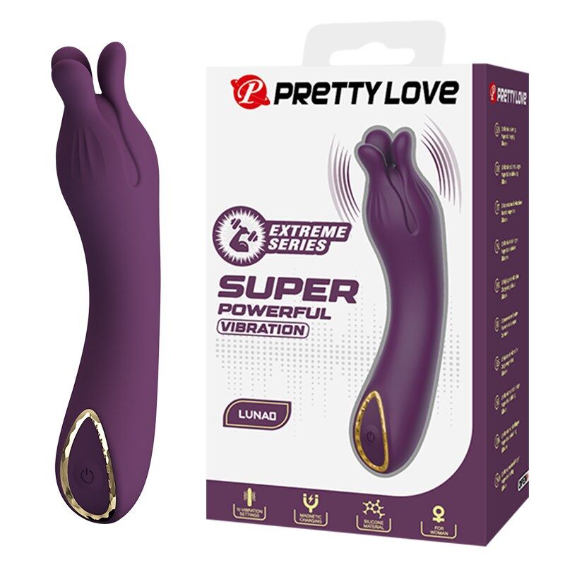 VIBRATORE RICARICABILE, 10 FUNZIONI, TESTINA FLESSIBILE A DOPPIA PUNTA