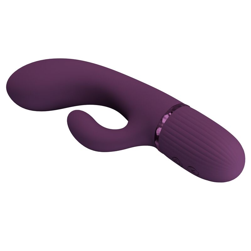 VIBRATORE RABBIT RICARICABILE, DOPPIA STIMOLAZIONE, 10 FUNZIONI VIOLA