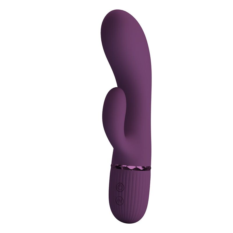 VIBRATORE RABBIT RICARICABILE, DOPPIA STIMOLAZIONE, 10 FUNZIONI VIOLA