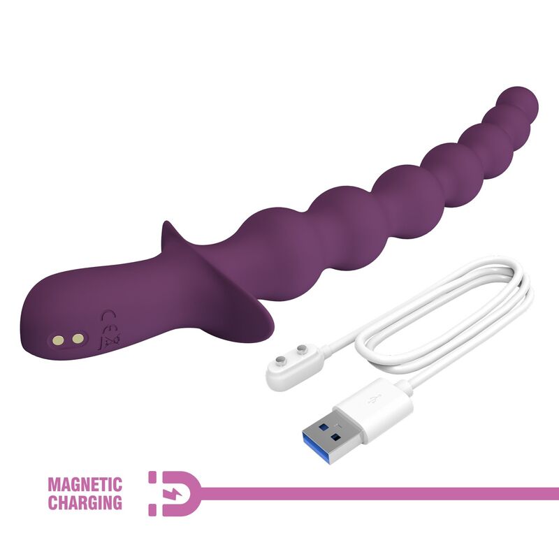 Vibratore anale a sfere progressive ricaricabile
