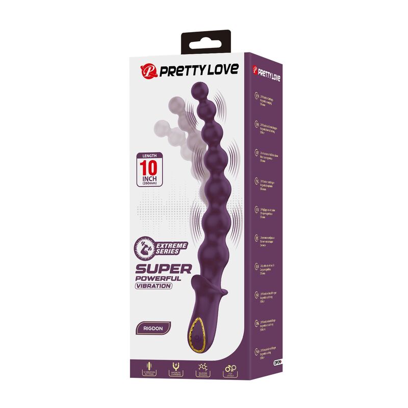 Vibratore anale a sfere progressive ricaricabile