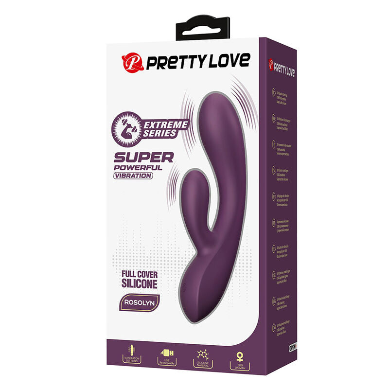 VIBRATORE RABBIT RICARICABILE, DOPPIA STIMOLAZIONE, 10 FUNZIONI