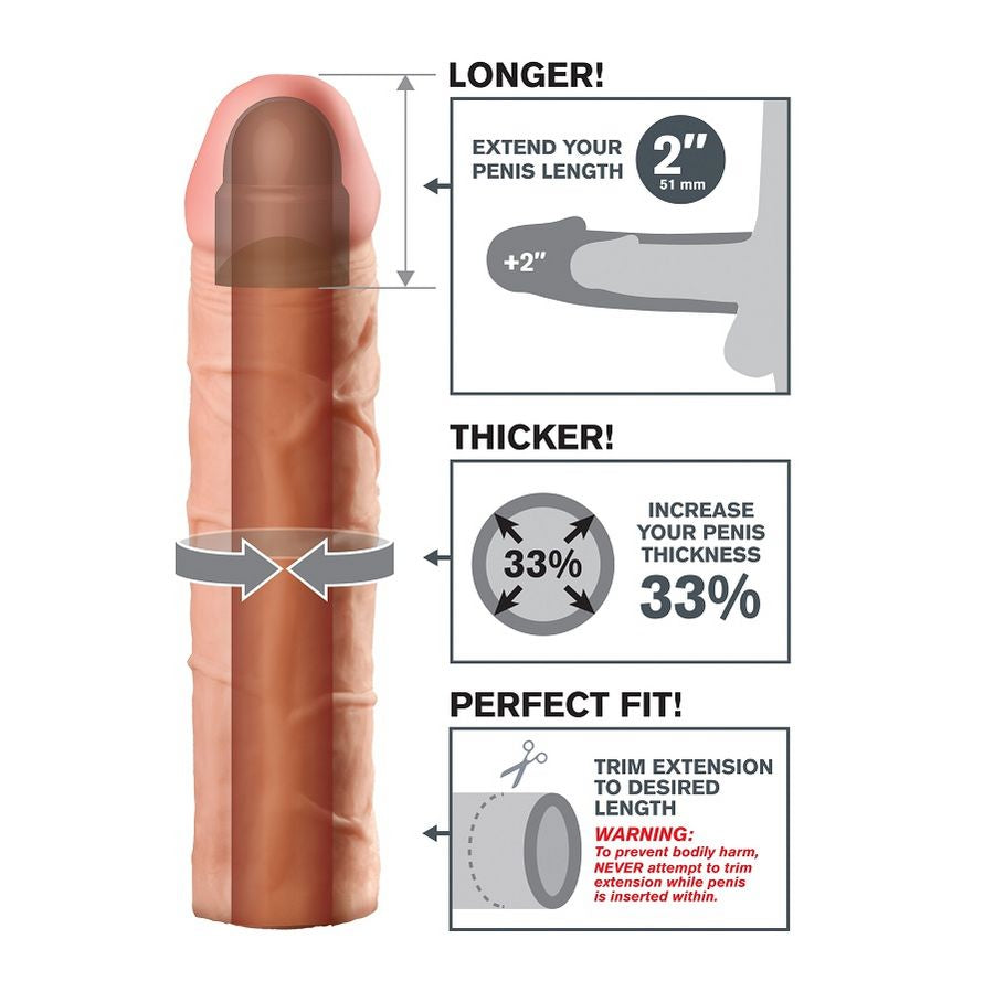 PROLUNGA PENE +5 CM, AUMENTO CIRCONFERENZA 33%, MATERIALE ULTRA-REALISTICO