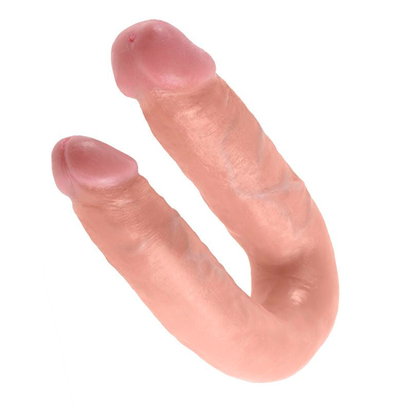 DOPPIO DILDO A FORMA DI U, REALISMO DETTAGLIATO, MATERIALE BODY-SAFE
