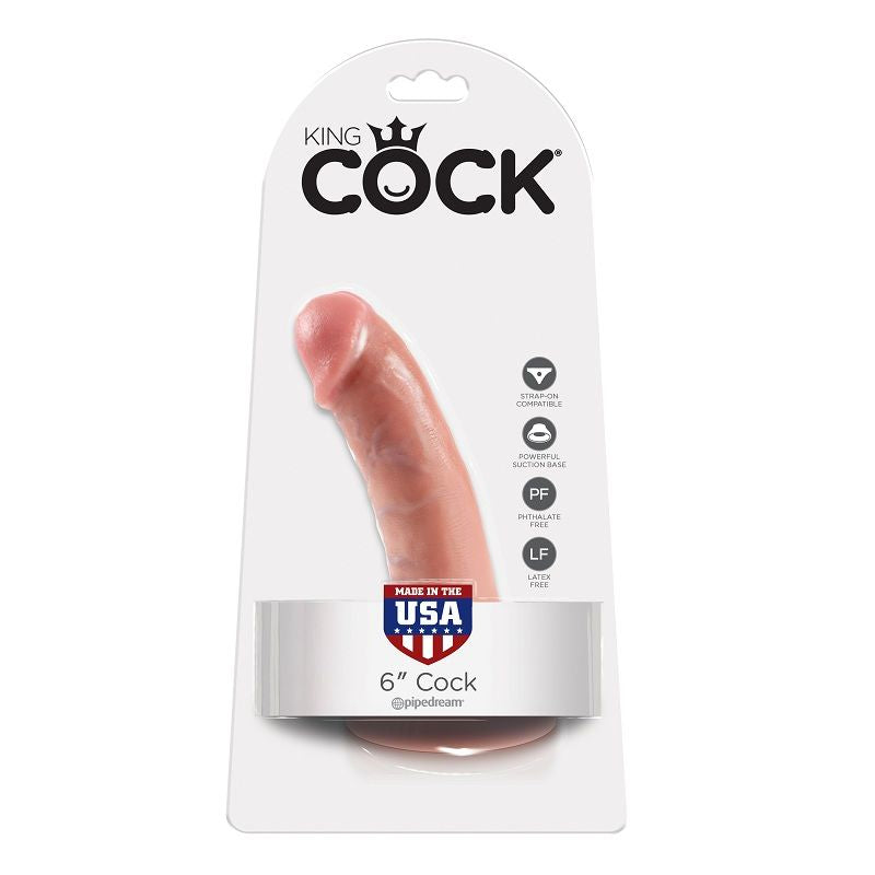 KING COCK - DILDO 15.2 CM NUDE