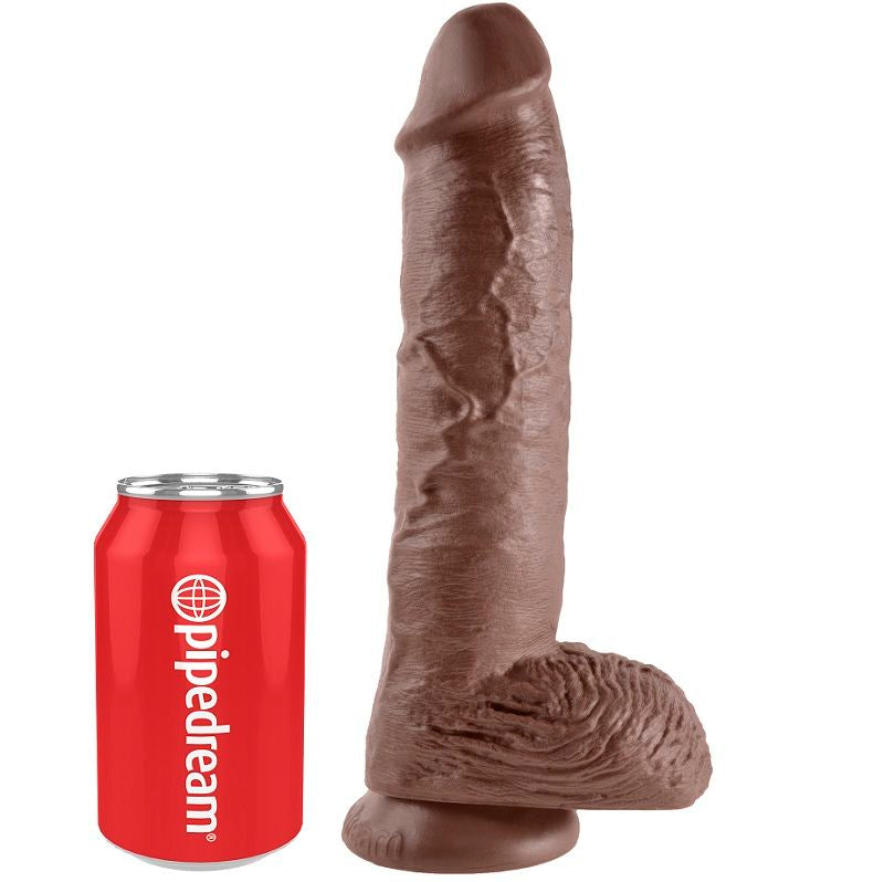 KING COCK - DILDO CON TESTICOLI 25.4 CM  MULATTO
