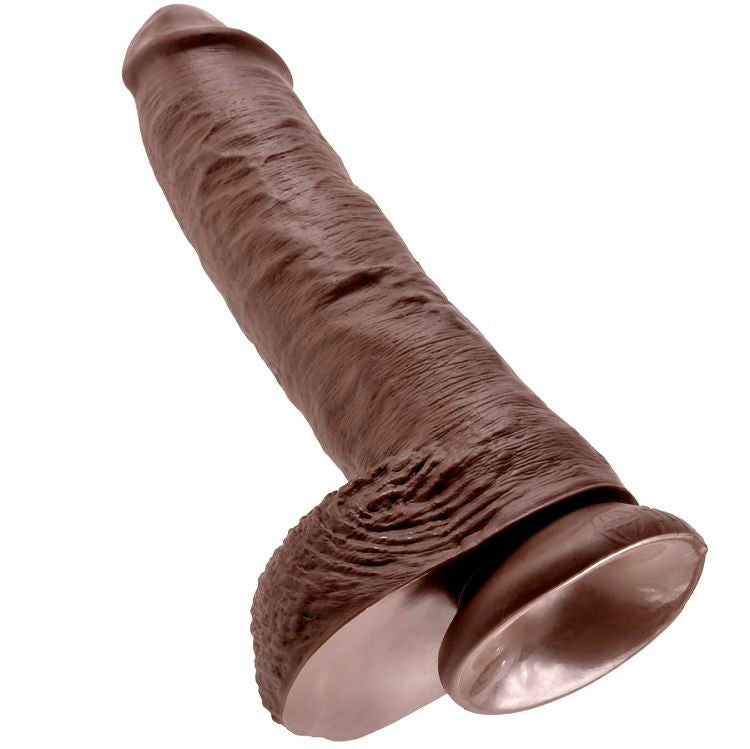 KING COCK - DILDO CON TESTICOLI 25.4 CM  MULATTO