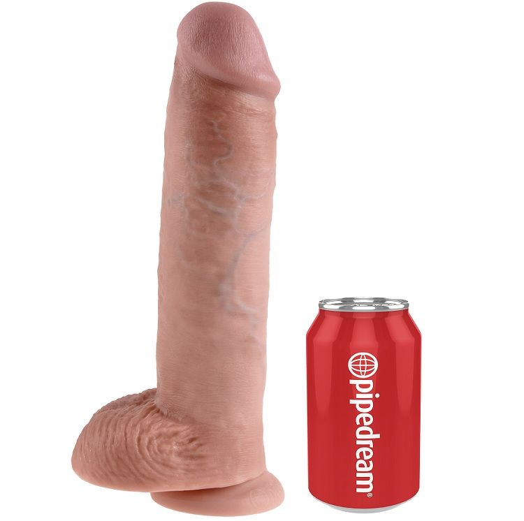 KING COCK - DILDO CON TESTICOLI 28 CM NUDE