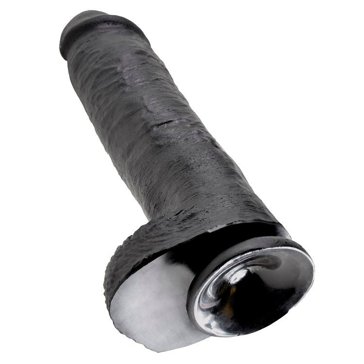 KING COCK - DILDO NERO CON SFERE 28 CM