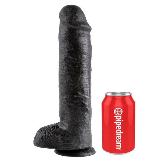 KING COCK - DILDO NERO CON SFERE 28 CM