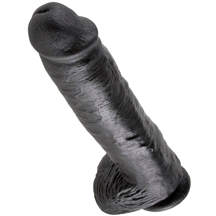 KING COCK - DILDO NERO CON SFERE 28 CM