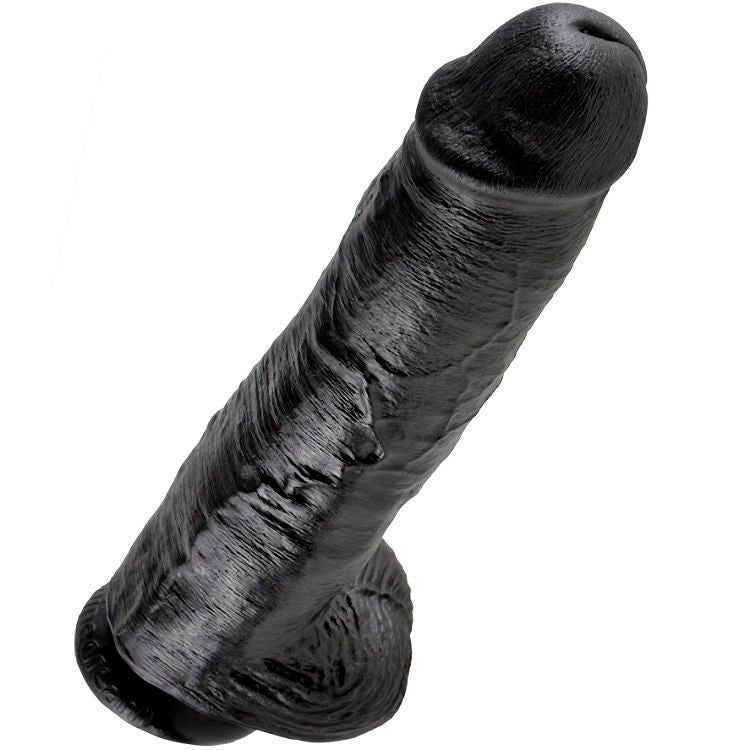 KING COCK - DILDO NERO CON SFERE 28 CM