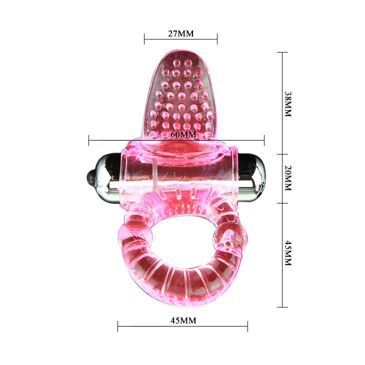 ANELLO VIBRANTE CON STIMOLATORE CLITORIDEO, 10 RITMI REGOLABILI, BULLET STACCABILE