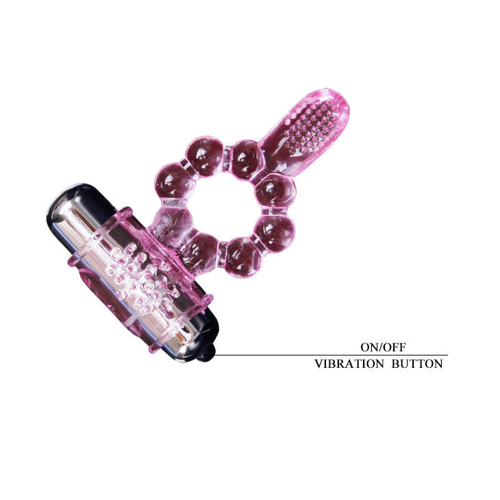 BAILE - ANELLO VIBRANTE STIMOLATORE IN SILICONE  10 FUNZIONI  ROSA