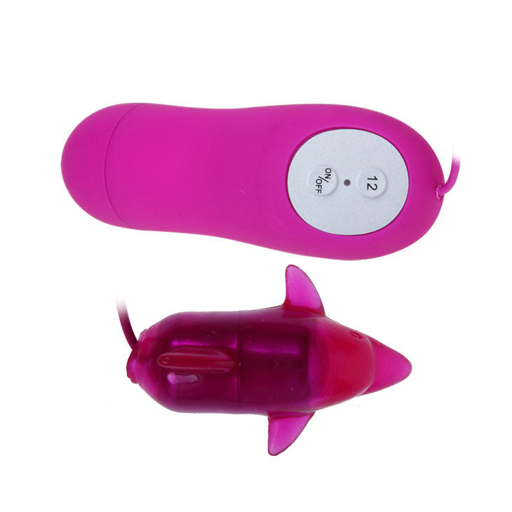 STIMOLATORE CLITORIDE VIBRANTE, DESIGN DELFINO ERGONOMICO, 12 RITMI SELEZIONABILI
