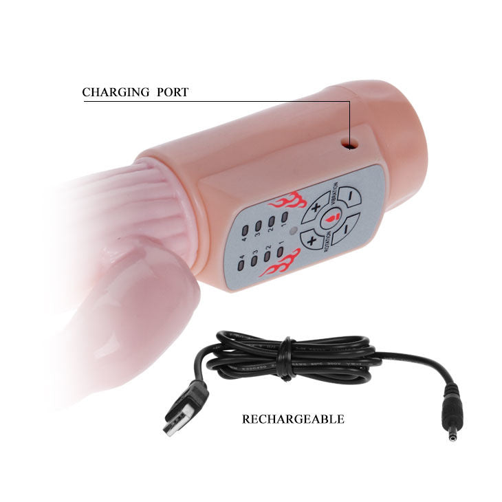 BAILE - FIRE BUNNY VIBRATORE ROTATORE  CON FUNZIONE RISCALDANTE