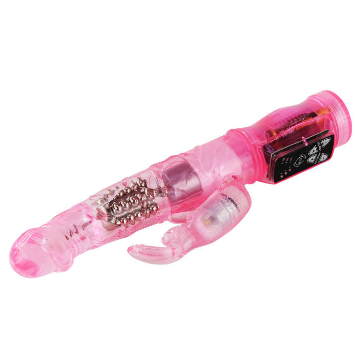 VIBRATORE ROTATORE CON RABBIT HAPPY ANGEL ROSA