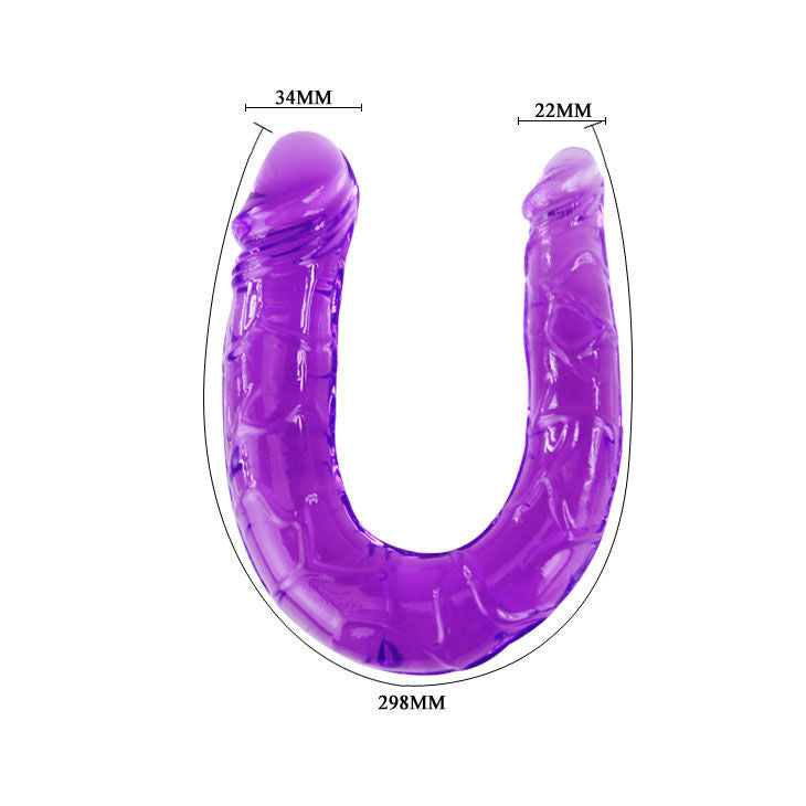 BAILE - DILDO DOPPIO IN JELLY FLESSIBILE LILLA