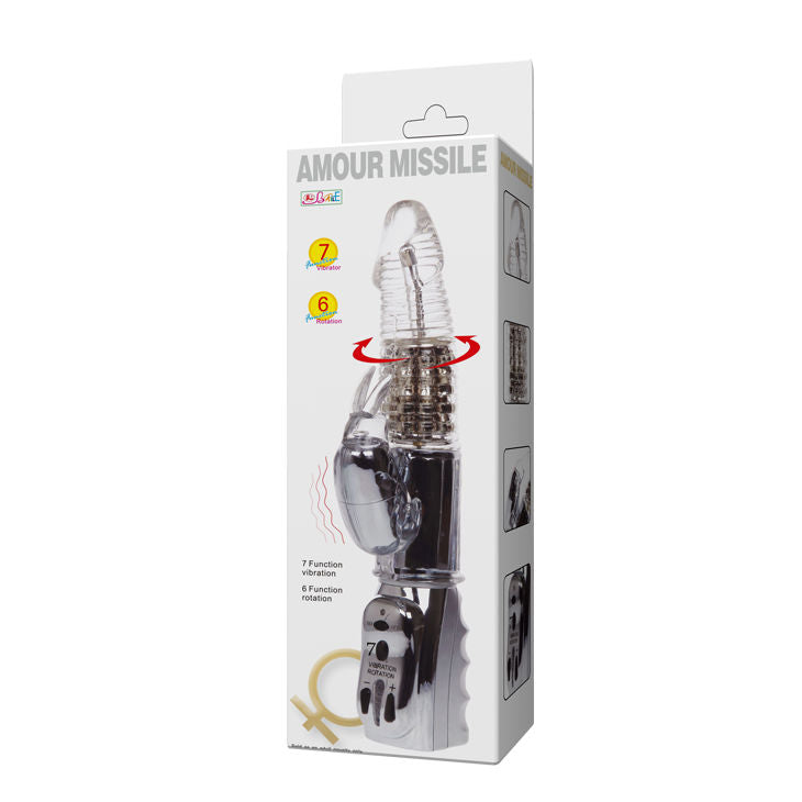 BAILE - AMOUR VIBRATORE ROTATORE 26,5 CM TRASPARENTE 