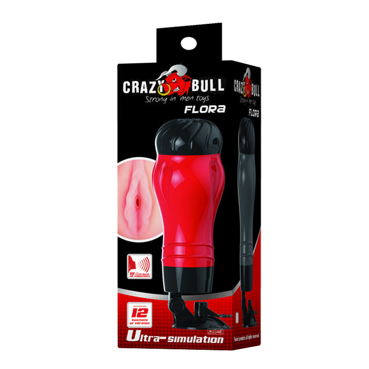 CRAZY BULL - FLORA MASTURBATORE VOCALE CON VAGINA E BASE CON VENTOSA