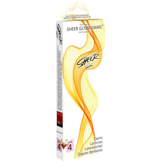 SHEER GLYDE - DAMS IN LATEX PER IL SESSO ORALE  ALLA FRAGOLA