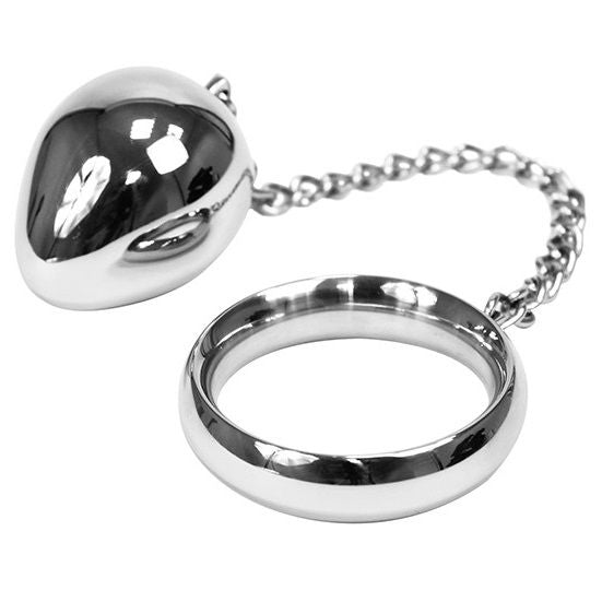 METAL HARD - ANELLO PENE 50MM + CATENA DI METALLO