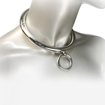 METAL HARD - COLLARE BDSM CON ANELLO 10 CM