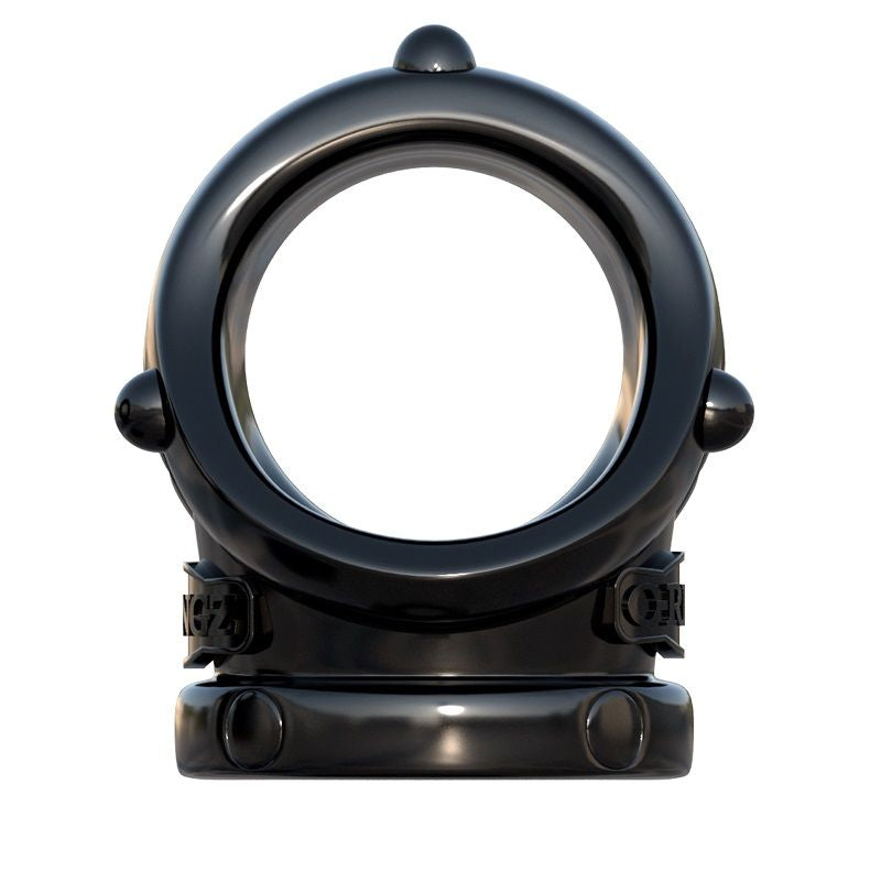 ANELLO DOPPIO CON SUPPORTO PENE E TESTICOLI "ROCK HARD PIPE" - FANTASY C-RINGZ