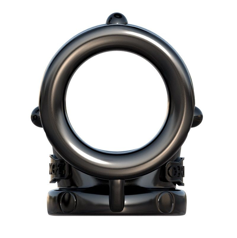 ANELLO DOPPIO CON SUPPORTO PENE E TESTICOLI "ROCK HARD PIPE" - FANTASY C-RINGZ