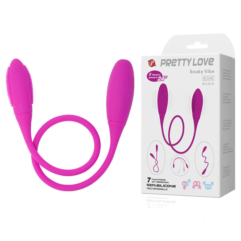 PRETTY LOVE - VIBRATORE SNAKY DELUXE DUE ESTREMITA' 7 FUNZIONI