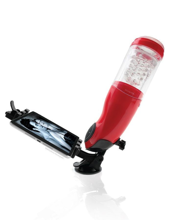 EXTREME TOYZ - MEGA BATOR MASTURBATORE MASCHILE CON BOCCA RICARICABILE ROSSO
