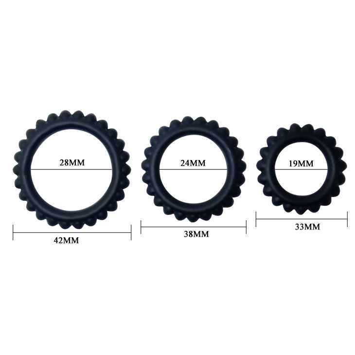 ANELLO PENE IN SILICONE PREMIUM, SET 3 MISURE