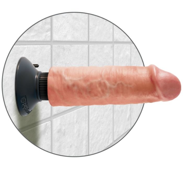 KING COCK - DILDO VIBRANTE 15,24 CM NUDE