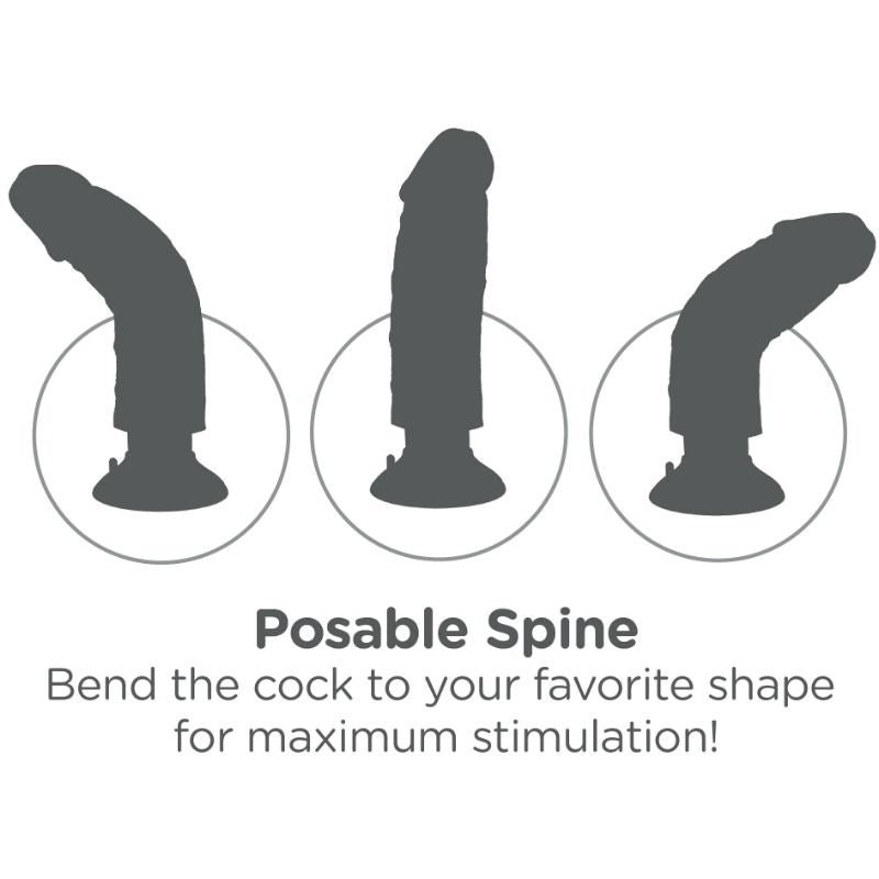 KING COCK - DILDO VIBRANTE 15,24 CM NUDE