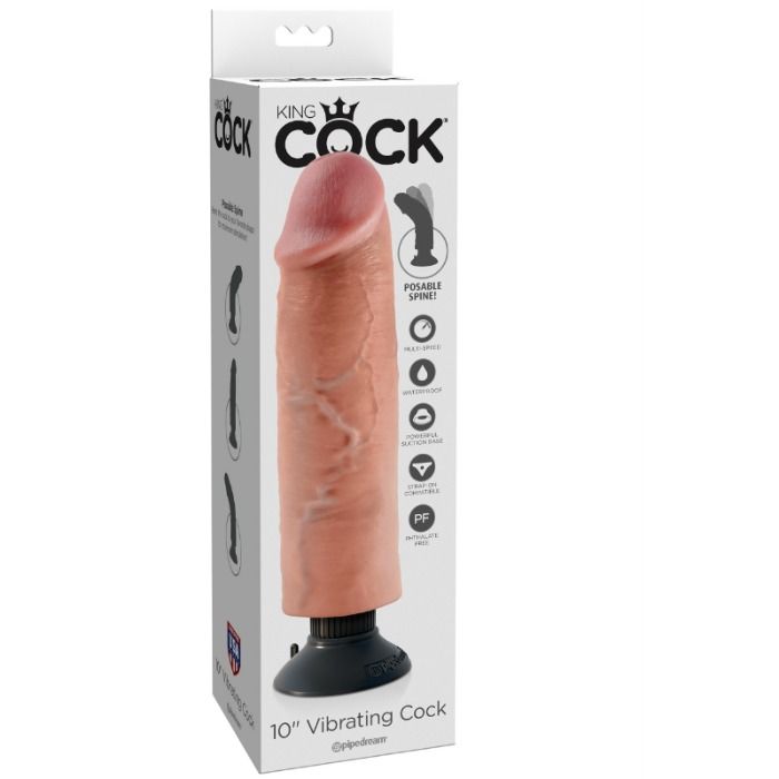 KING COCK - DILDO VIBRANTE 25,5 CM NUDE