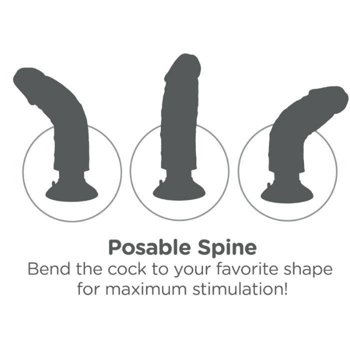 KING COCK - DILDO VIBRANTE CON TESTICOLI 25.5 CM MULATTO