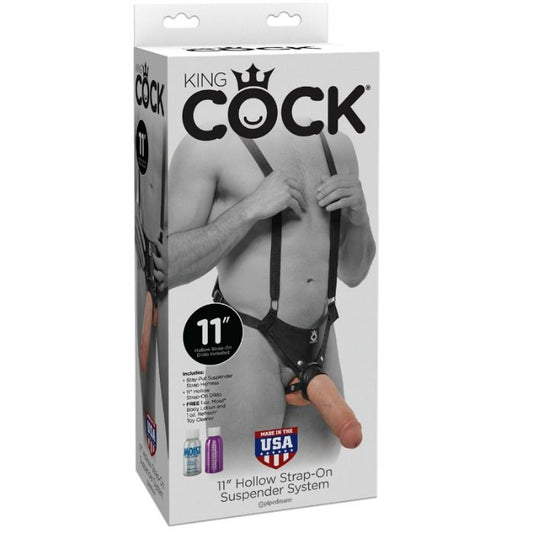 KING COCK - HARNESS CON DILDO CAVO 28 CM NUDE