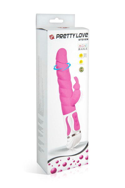 PRETTY LOVE - VIBRATORE SMART STEVEN CON RABBIT ROSA