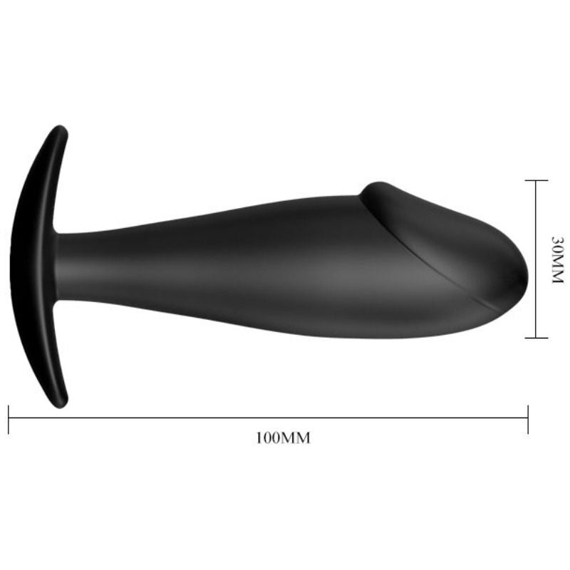 PRETTY LOVE - PLUG  ANALE IN SILICONE A FORMA DI PENE NERO