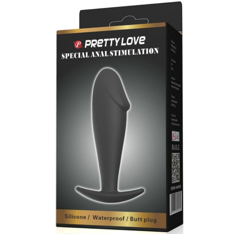 PRETTY LOVE - PLUG  ANALE IN SILICONE A FORMA DI PENE NERO