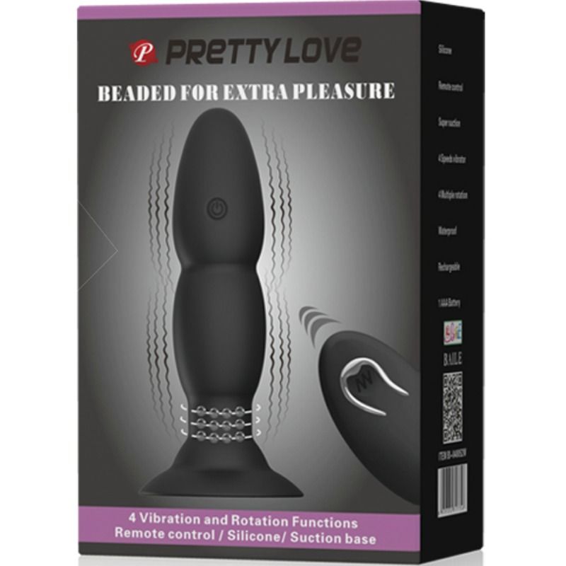 PRETTY LOVE - PLUG ANALE CON VIBRAZIONE E ROTAZIONE CON TELECOMANDO