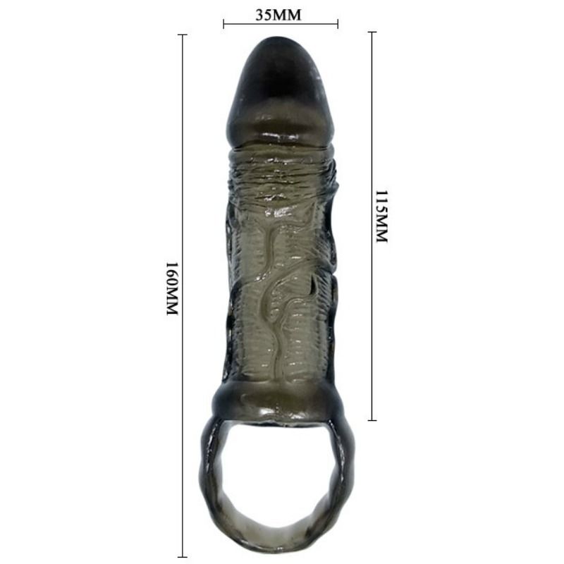 BAILE - GUAINA ESTENSIONE PENE CON CINGHIA PER TESTICOLI 11,5 CM