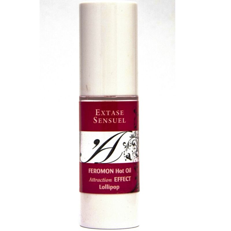 EXTASE SENSUAL - OLIO DA MASSAGGIO AROMA LOLLIPOP EFFETTO RISCALDANTE  CON FEROMONI  30 ML
