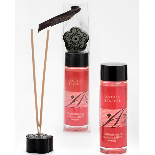 EXTASE SENSUAL - OLIO DA MASSAGGIO AI FEROMONI AROMA LOLLIPOP EFFETTO CALORE  100 ML