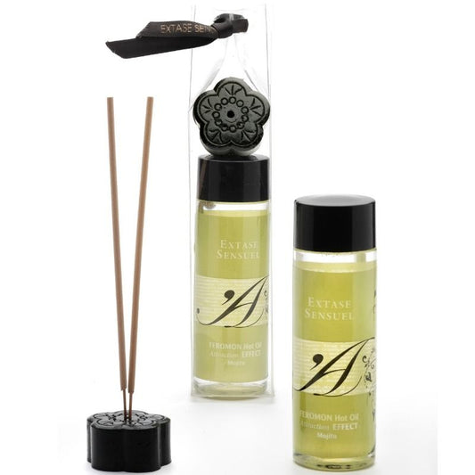 EXTASE SENSUAL - OLIO DA MASSAGGIO AI FEROMONI EFFETTO CALORE AROMA MOJITO 100 ML
