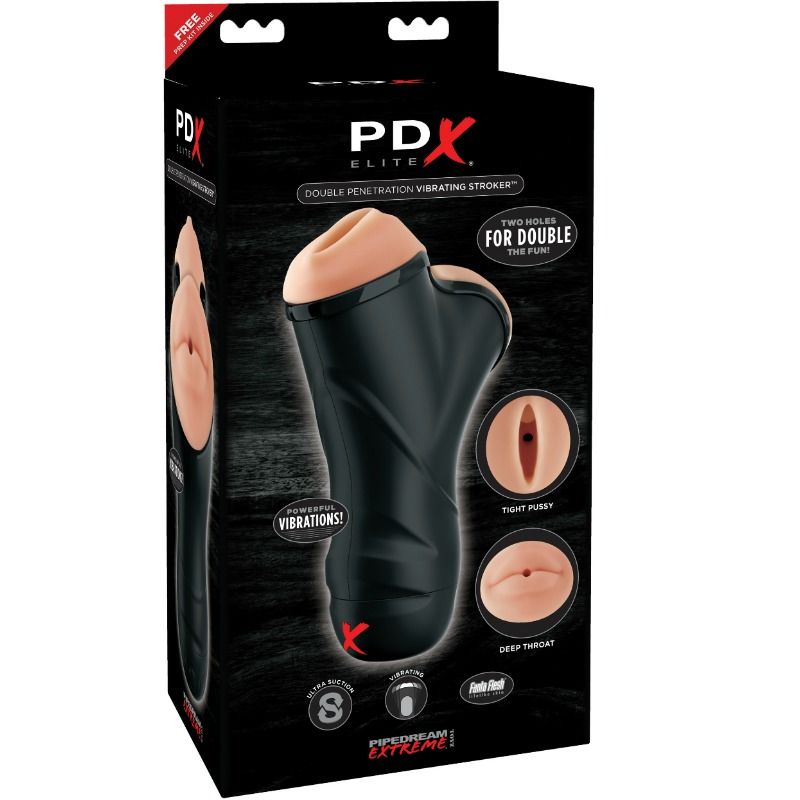 PDX ELITE - DOUBLE PENETRATION MASTURBATORE VIBRANTE A DOPPIA PENETRAZIONE