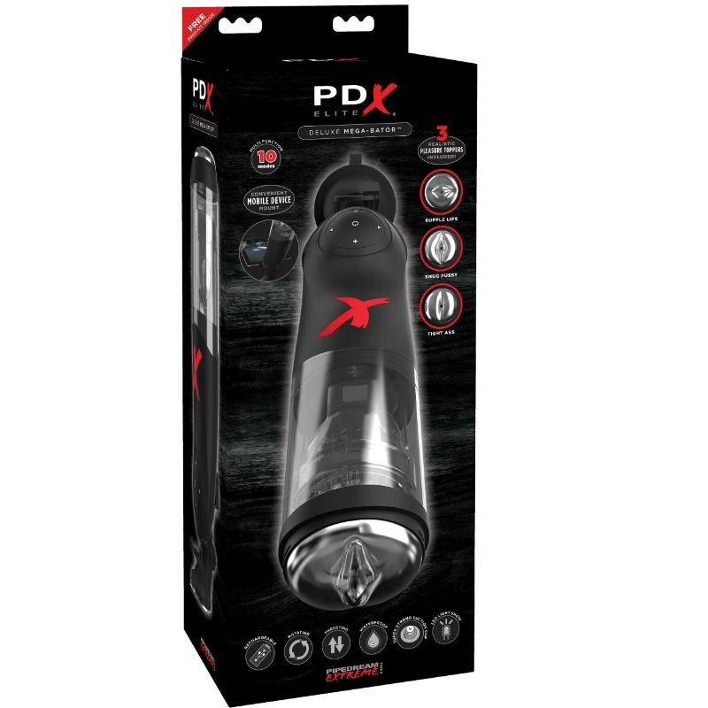 PDX ELITE - MEGA-BATOR DELUXE MASTURBATORE AZIONE ROTANTE E SPINTA